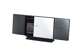Panasonic iPod/iPhone/MP3薄型組合音響SC-HC35 推開式iPod/iPhone基座滑動式CD門