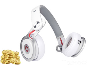 魔聲 Monster Beats Mixr 白色版 DJ Headphone 可摺疊耳機 or 樂幣310點